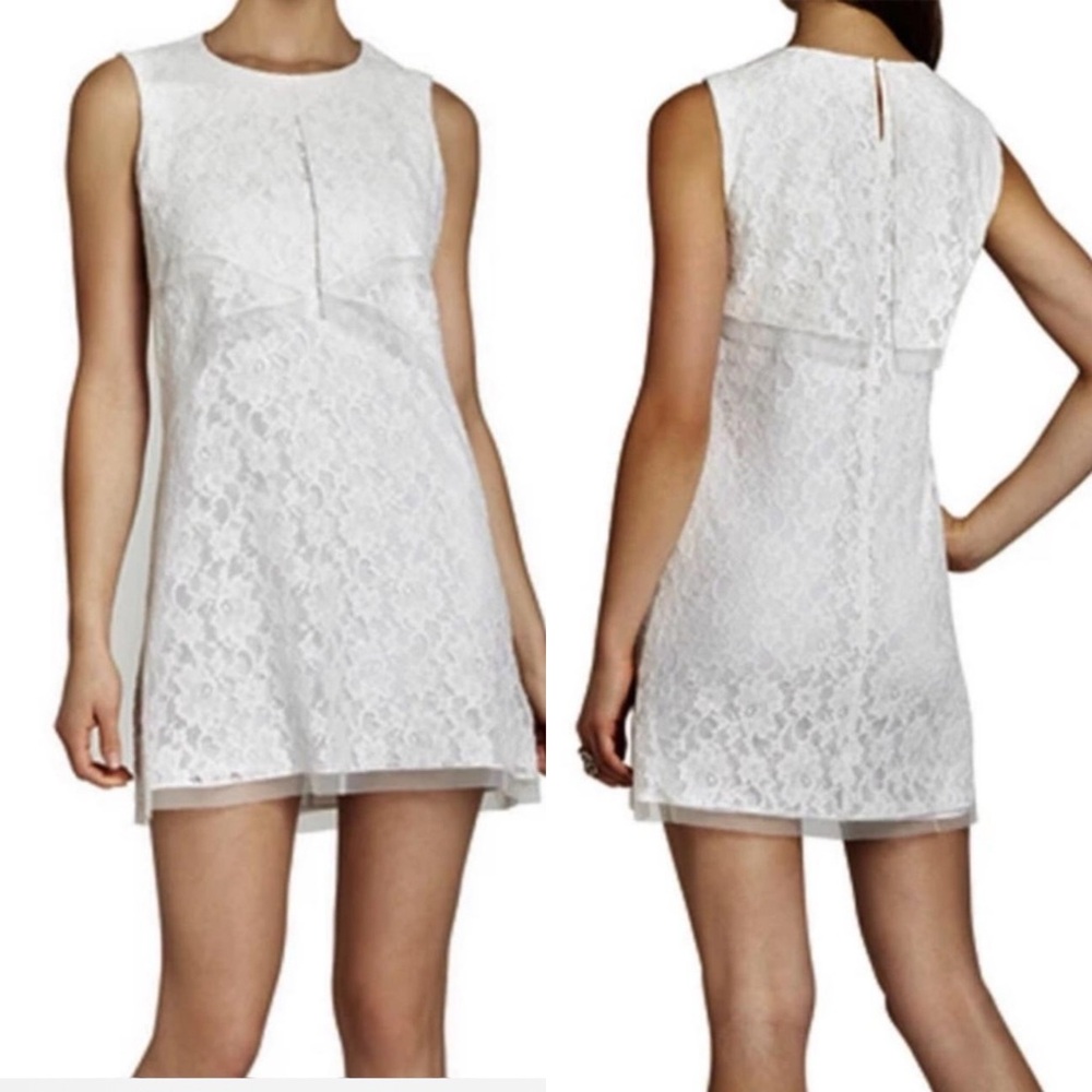 BCBGmaxAzria white lace mini dress S - Picture 2 of 5